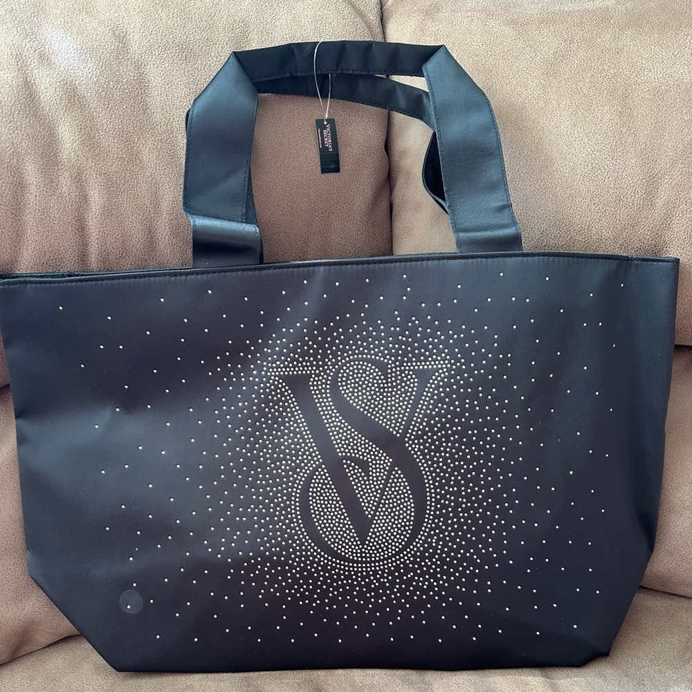 Victoria’s Secret Black Rhinestone Tote Bag